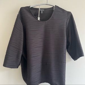 Womens textured blouse black - Plus Size 5x